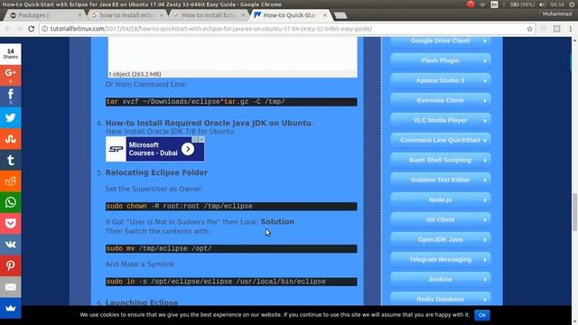 java tutorial for beginner part 19 installing eclipse on ubuntu 17 4 смотреть онлайн
