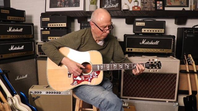 '16 Gibson Hummingbird Custom Koa Acoustic | Review & Demo! смотреть онлайн