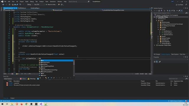 Меню настройки громкости звука в Unity смотреть онлайн