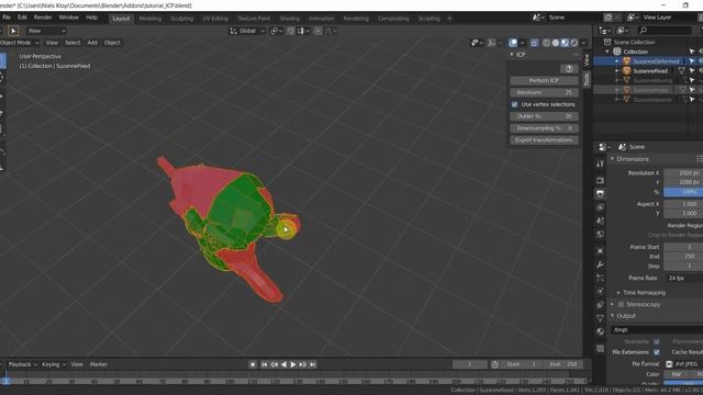Blender 2.8 ICP (iterative closest point) registration addon смотреть онлайн