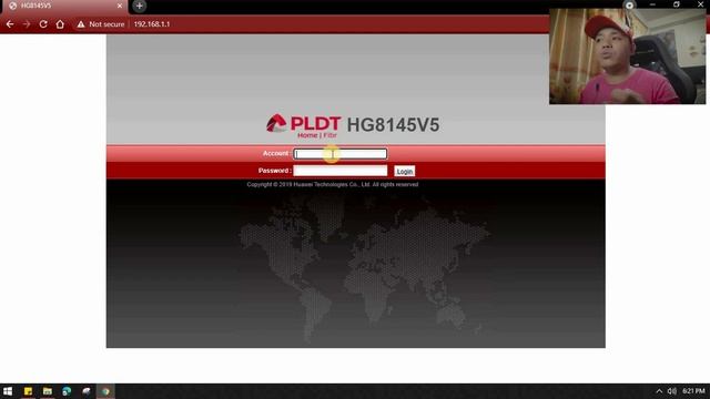 RESET PASSWORD BASIC ADMIN ACCOUNT PLDT #HG8145V5