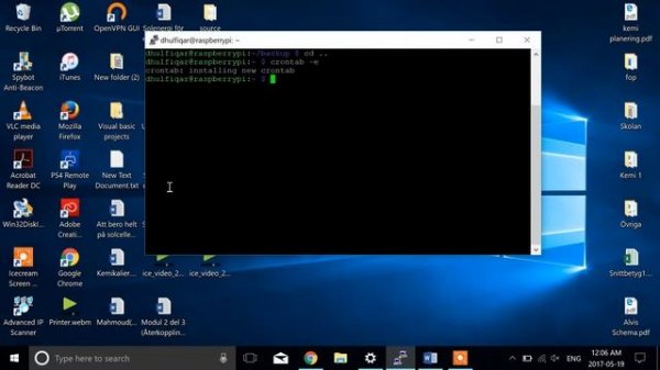 crontab demonstration