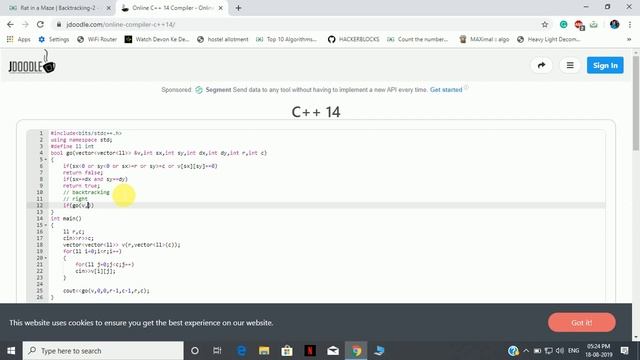 Rat in a Maze | Backtracking | faad coder | C++ смотреть онлайн