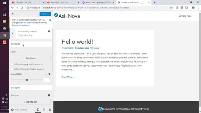 WordPress Astra Theme - How to Add or Change Favicon смотреть онлайн