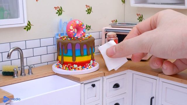 Decadent Delight: Miniature Sprinkles Chocolate Bar Cake Decorating | Mini Bakery смотреть онлайн
