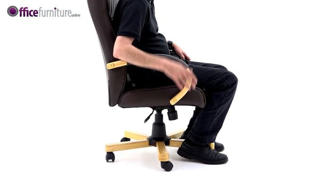 Farnham Leather Manager Chair by OfficeFurnitureOnline.co.uk