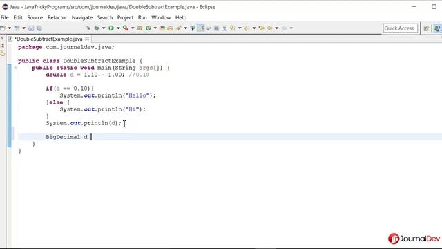 Java Tricky Program 20 - double subtraction and BigDecimal смотреть онлайн