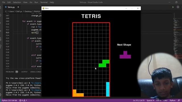 Creating Tetris Game with Python with source code смотреть онлайн