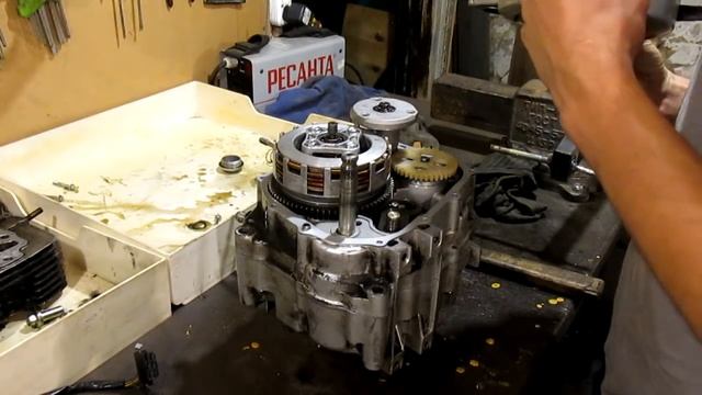 Замена КПП двигатель 162 FMJ нижневальный. Сборка мотора.