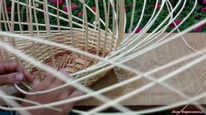 Плетение корзины С НЕСИММЕТРИЧНЫМ АЖУРОМ. КЛАССИКА ПЛЕТЕНИЯ ИЗ ЛОЗЫ, ИВОВОГО ПРУТА.
