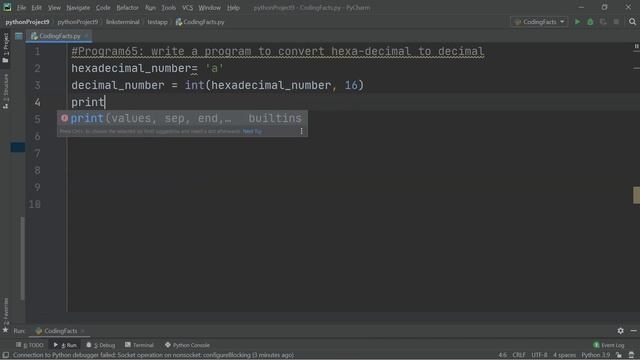 Convert Hexa-decimal to Decimal | Program 65 | Solutions For Python 100 Exercises | CodingFacts смотреть онлайн