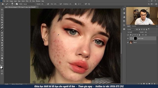 Hướng dẫn xóa mụn, làm mịn da trong photoshop 2021 và 2020 смотреть онлайн