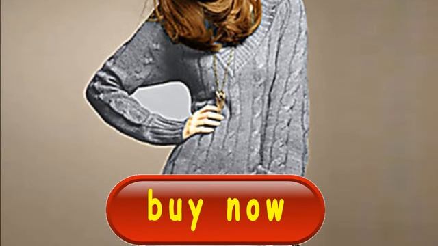 Женский длинный свитер. Women's V Neck Slim Long Sweater. смотреть онлайн