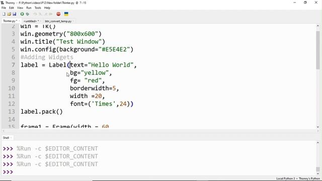 Python Tutorial for Beginners 12 | Tkinter - The GUI of Python смотреть онлайн
