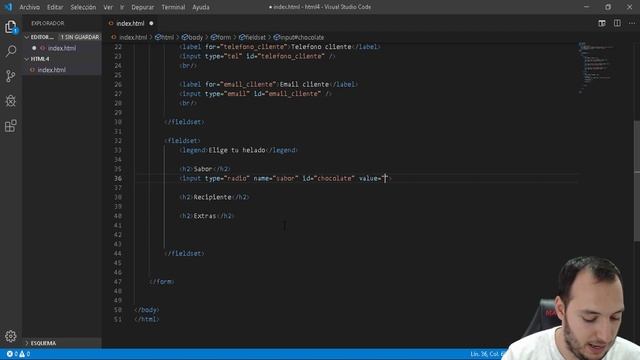 Ejercicios HTML #4 - Formulario heladeria смотреть онлайн