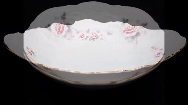 Изящная фарфоровая посуда Серая роза золото, чешский фарфор смотреть онлайн