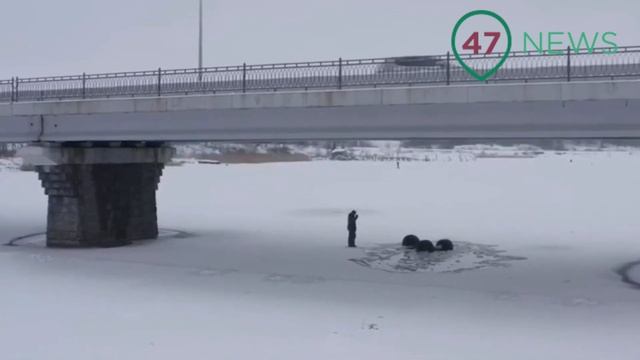 47news: Мотоцикл проваливается под лед в Сортавале