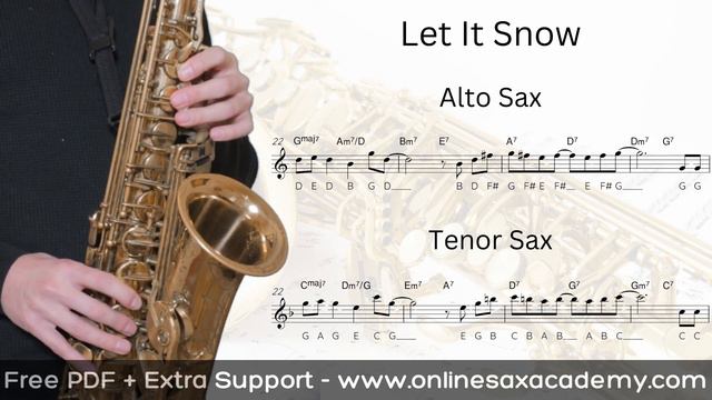 Learn: Let It Snow, The Christmas Song + Deck The Halls on Sax смотреть онлайн