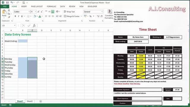Creating A Data Entry Screen In Excel смотреть онлайн