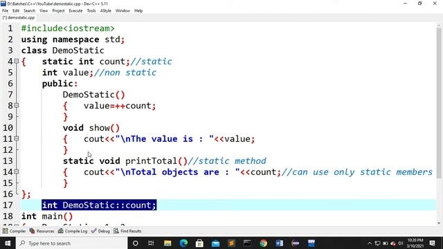 static member methods in c++ | class methods in c++ смотреть онлайн