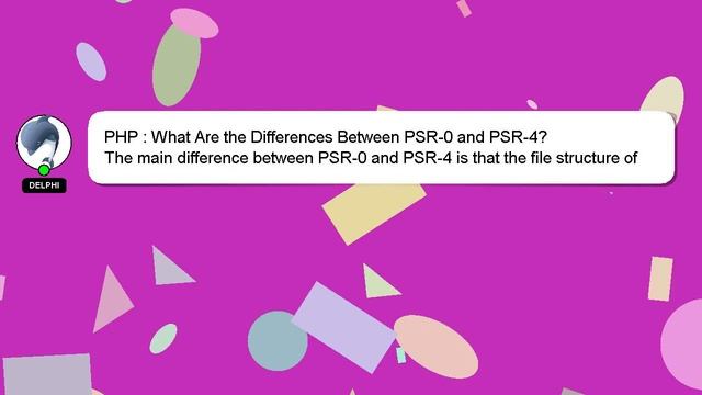 PHP : What Are the Differences Between PSR-0 and PSR-4? смотреть онлайн