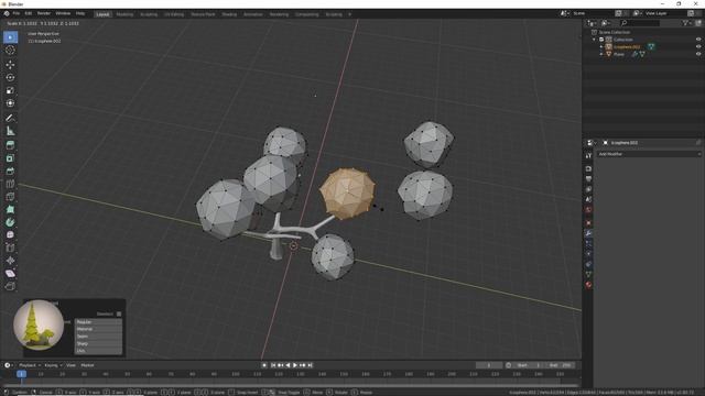 How to create a low poly branched tree in Blender 2.8 смотреть онлайн