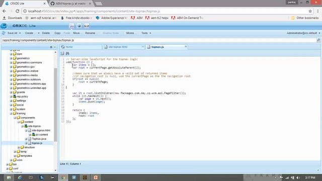 34. Creating Complex navigation component using javascript helper in AEM смотреть онлайн