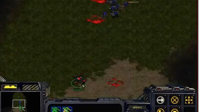 MultiAgent Potential Field ( 3 Goliath vs. 14 Zerglings) смотреть онлайн