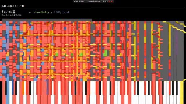 [Black MIDI] Piano Hero vs Bad Apple 5.1 Million смотреть онлайн