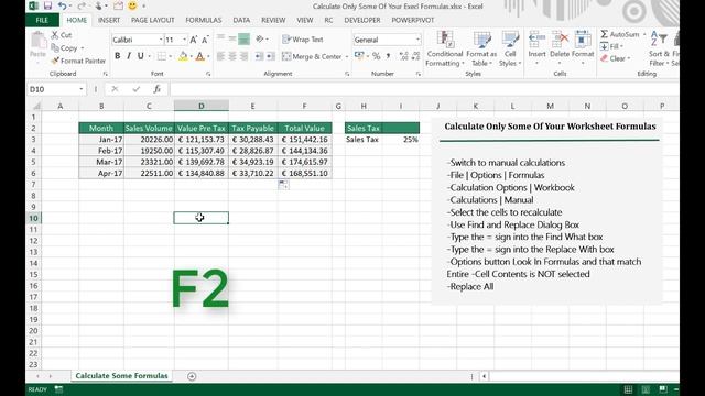 Calculate Only Some Of Your Workbook’s Formulas - Excel Tip смотреть онлайн