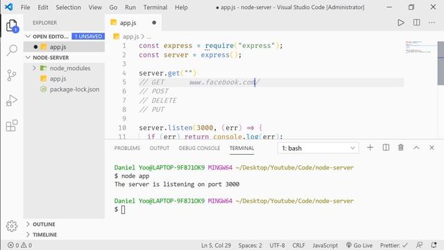 NodeJS 14강 - Express로 서버 만들기 смотреть онлайн