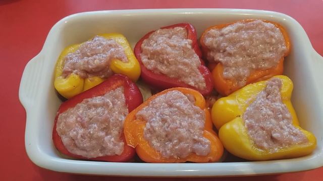 ФАРШИРОВАННЫЕ ПЕРЦЫ В ДУХОВКЕ /Видео № 715 смотреть онлайн