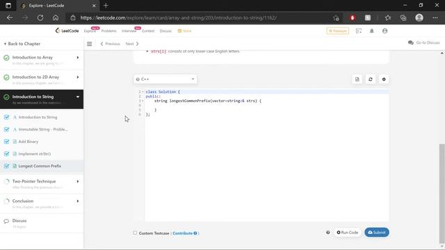 Longest Common Prefix in C++ - A LeetCode Journey смотреть онлайн