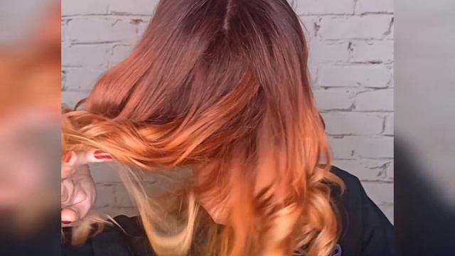Окрашивание в рыжий с тройной растяжкой цвета смотреть онлайн