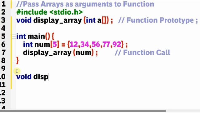 Array as Argument to Function смотреть онлайн