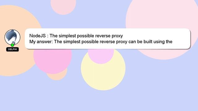 NodeJS : The simplest possible reverse proxy смотреть онлайн