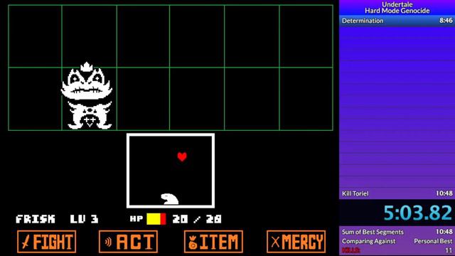 WORLD RECORD - Undertale Hard Mode Genocide in 10:07 смотреть онлайн