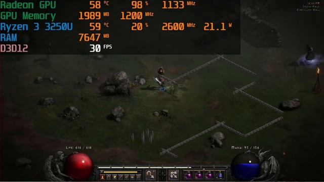 Diablo 2 Resurrected | AMD Ryzen 3 3250U (Vega 3) | HD 720p смотреть онлайн