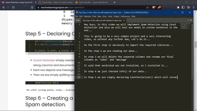 Detect Spam messgaes using Count Vectorizer in Python – Advanced Python Project - with source code смотреть онлайн