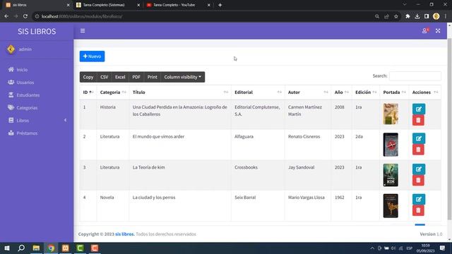 ✅Sistema de Préstamo de Libros + Página Web en PHP 8.2 y MYSQL 2023 смотреть онлайн