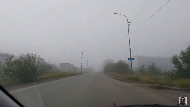 Воркута. Авто-прогулка в ночном тумане. 25.08.2021 г. смотреть онлайн