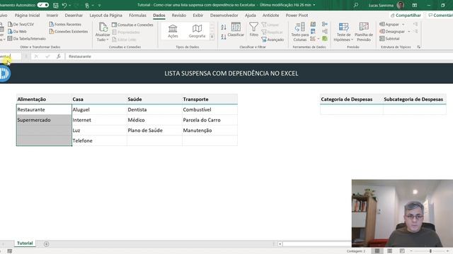 Como Criar Uma Lista Suspensa com Dependência no Excel смотреть онлайн
