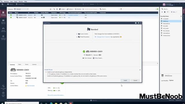 LAB:17 Configure Security Zone Based Policy in Check Point Firewall R81 смотреть онлайн