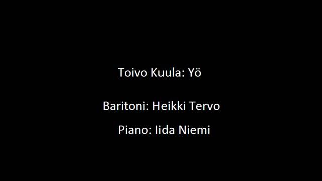Heikki Tervo: T.Kuula Yö -- Piano: Iida Niemi LIVE-taltiointi смотреть онлайн