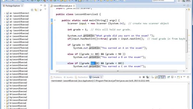 Learn Java Programming - Code Exercise 06x - If-Else-If Ladder смотреть онлайн