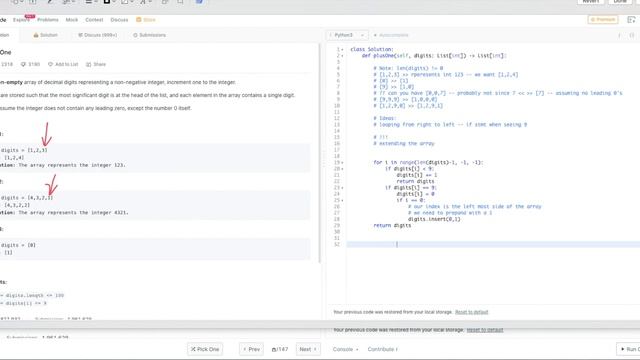 LeetCode (Topic: array) - Easy: Plus One (Python) #ComputerScience смотреть онлайн