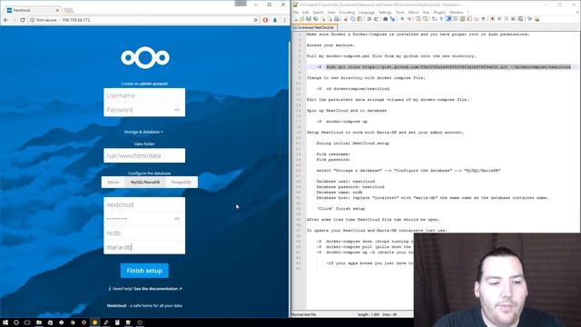 Dockerized NextCloud with MariaDB + Basic Intro for NextCloud Web UI смотреть онлайн
