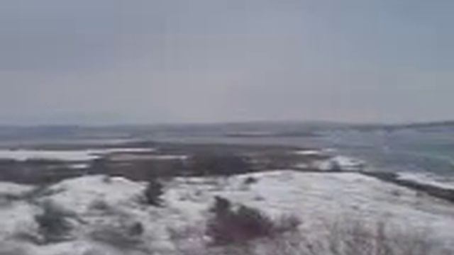 Зима на Каневском водохранилище. Вид с "Лысой горы" смотреть онлайн