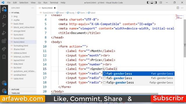 html css complete course lesson #32 | How to use radio and range input in HTML | Urdu/Hindi смотреть онлайн