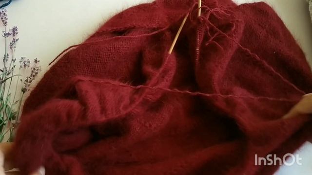 Текущие процессы. Почти готовая работа, платок из пуха норки шапка для сына. смотреть онлайн